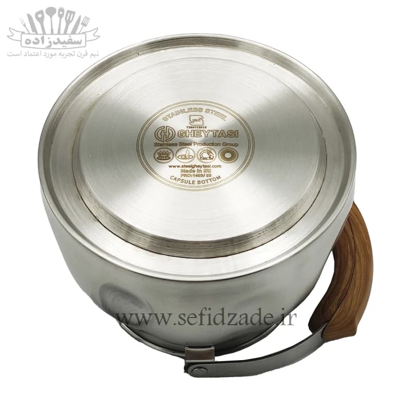 کتری لوله دار کف چدن قیطاسی میترا 3.5 لیتری دسته طرح چوب 5008 — تصویر ۱۰