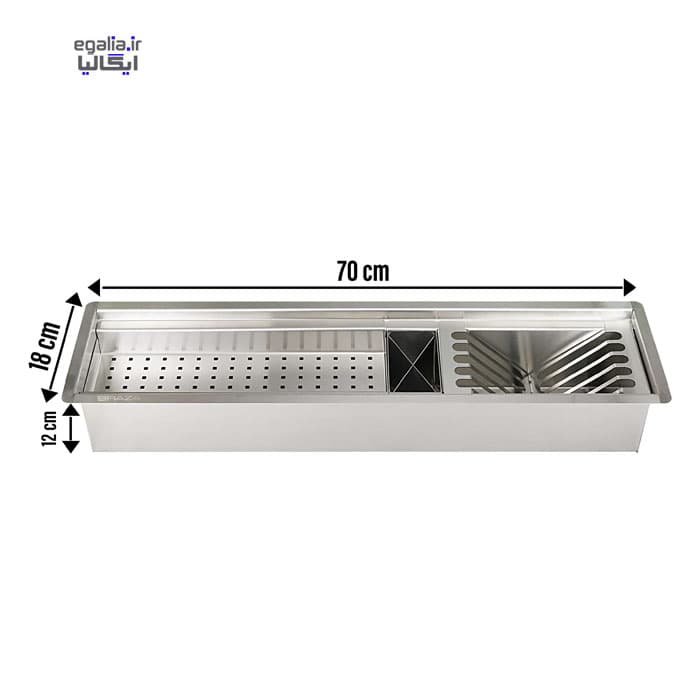 آبچکان توکار استیل 70 سانت مدل S7018 — تصویر ۳
