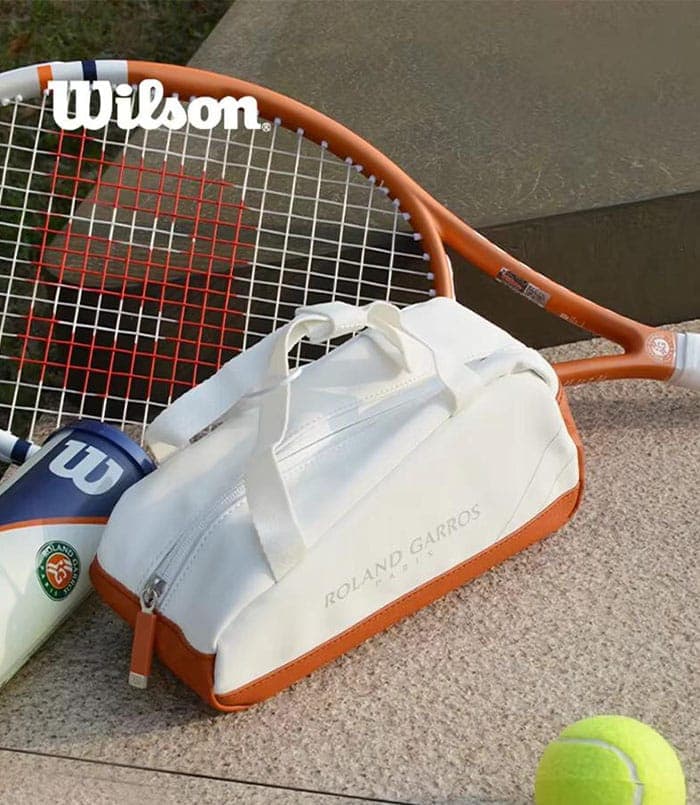 کیف دستی کوچک ویلسون Roland Garros Mini Tour Bag Cream/Clay — تصویر ۳