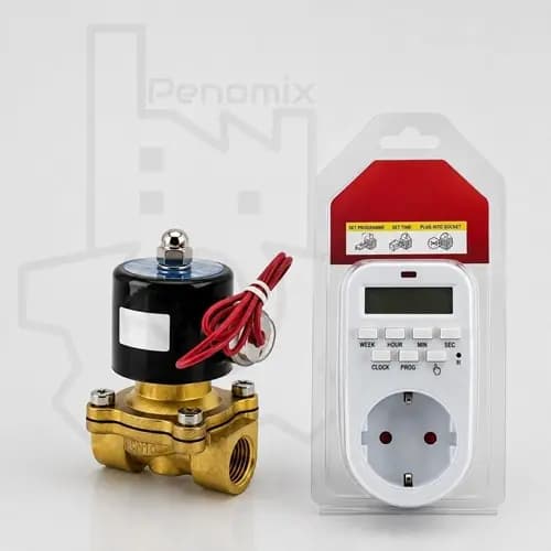 شیر برقی تایمر آبیاری اتوماتیک سایز 1/2 اینچ
