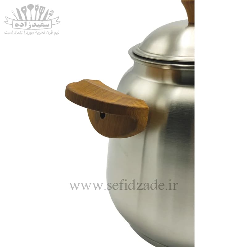 کتری شیردار کف چدن قیطاسی پاسارگاد 5.5 لیتری دسته طرح چوب 6004 — تصویر ۱۱