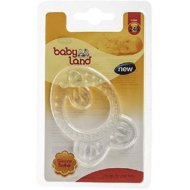 دندان گیر سیلیکونی بیبی لند Baby land کد 246 مناسب نوزادان از 3 ماهگی