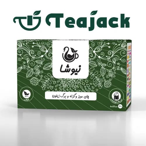 دمنوش چای سبز و گزنه و برگ زیتون نیوشا