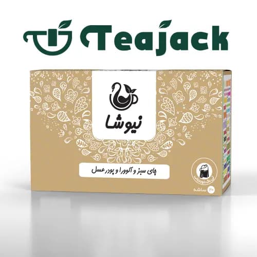 دمنوش چای سبز و آلوورا و پودر عسل نیوشا
