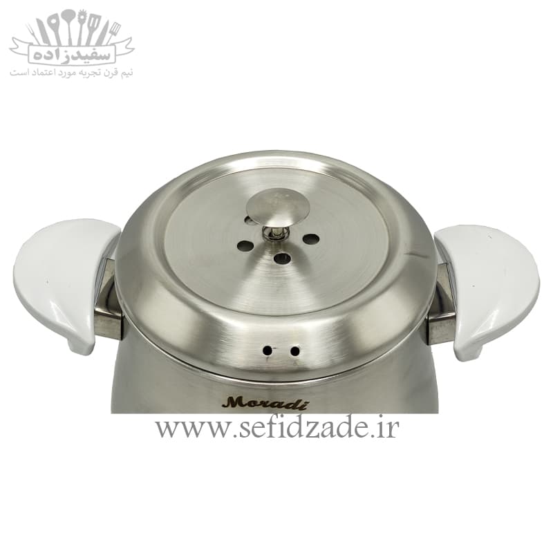 کتری و قوری استیل دستی لوکس 309 کف ساده 5 لیتری — تصویر ۸
