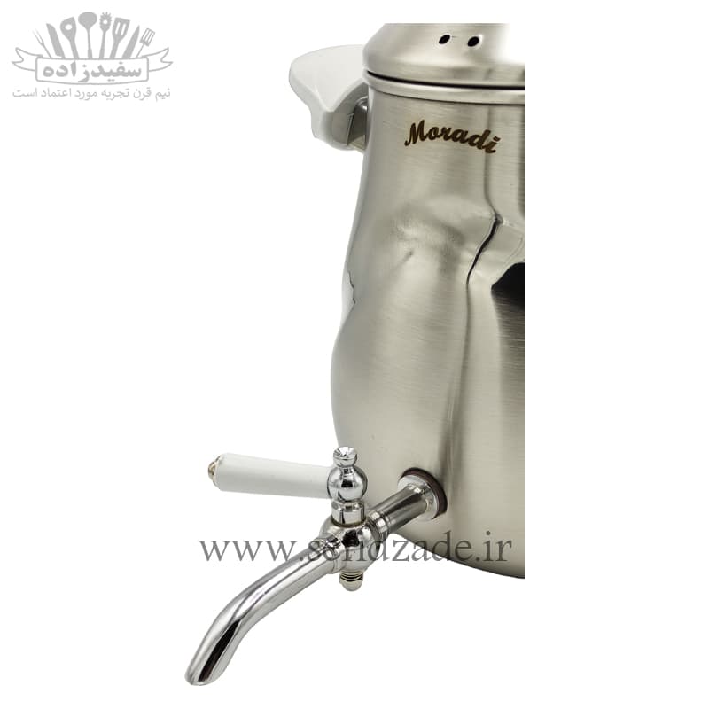 کتری و قوری استیل دستی لوکس 309 کف ساده 5 لیتری — تصویر ۵