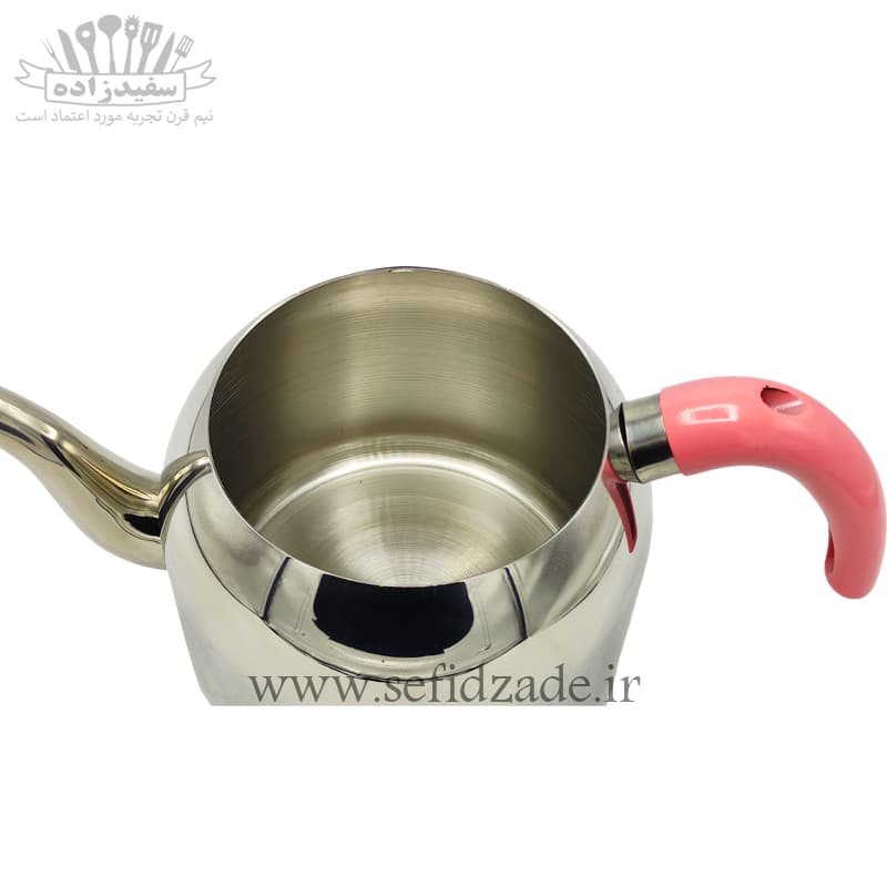 کتری و قوری لوله دار دستی لوکس 802 دسته صورتی 2.5 لیتری — تصویر ۱۲