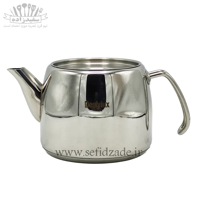 کتری و قوری لوله دار دستی لوکس 803 دسته استیل 2.5 لیتری — تصویر ۹