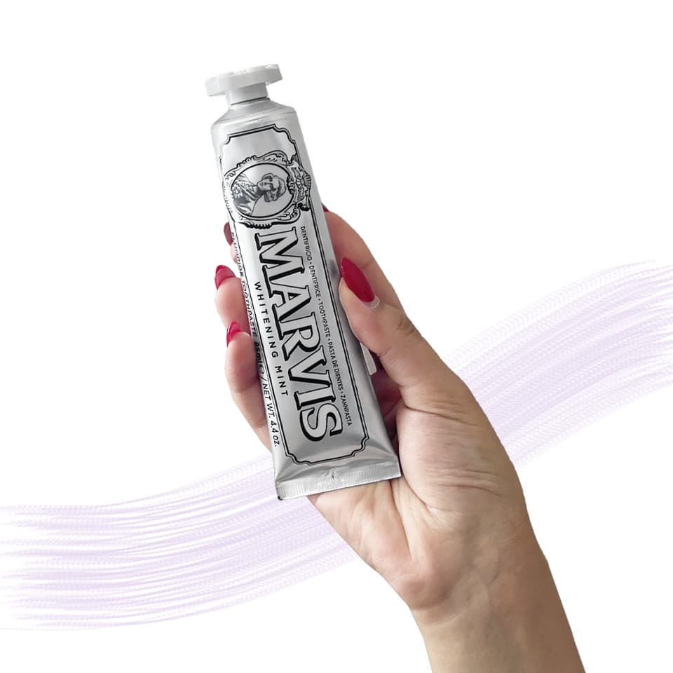 خمیر دندان سفید کننده مارویس MARVIS مدل WHITENING MINT ایتالیا اورجینال حجم 85ml — تصویر ۲