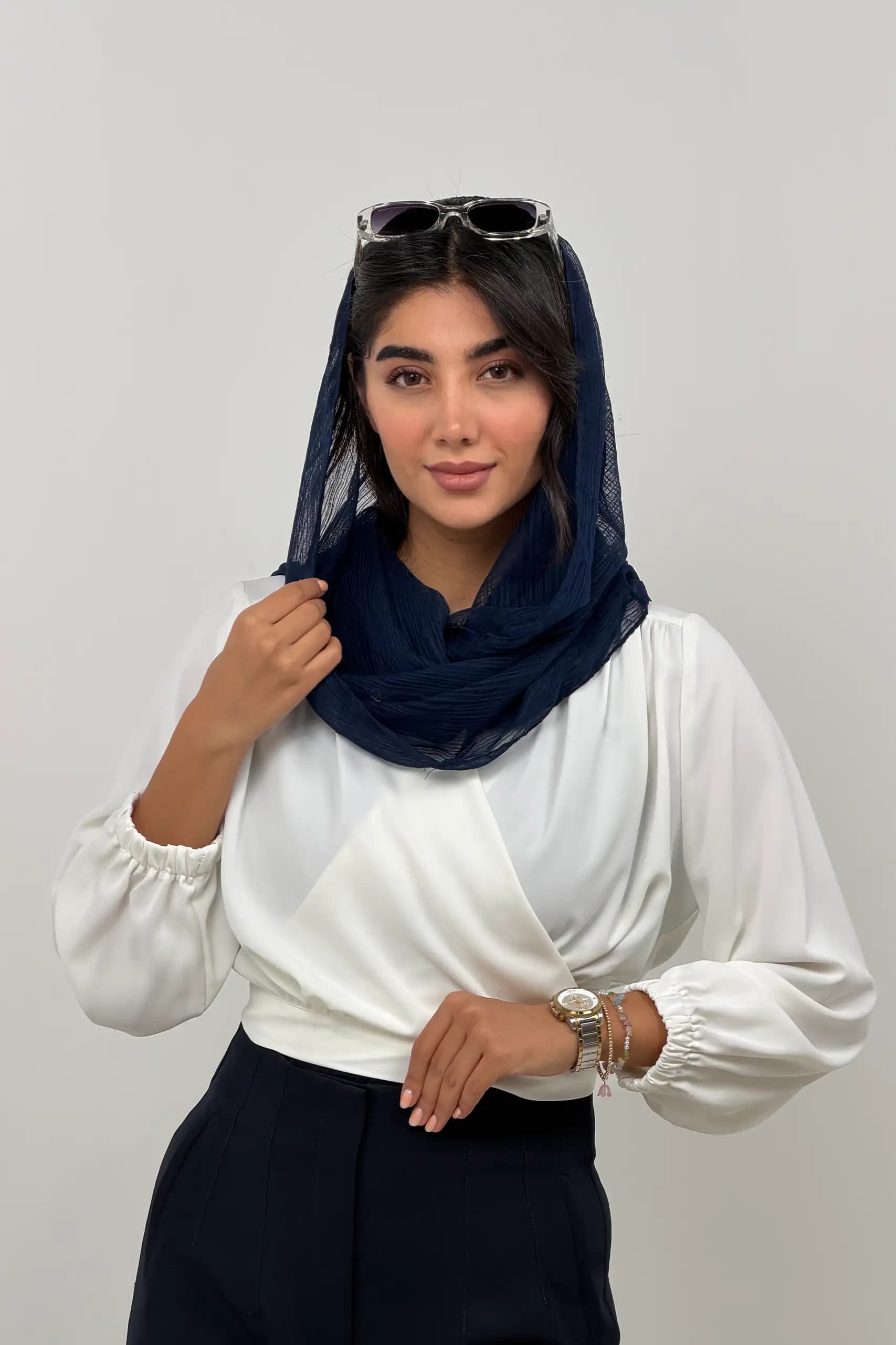 شومیز ژاکلین چپ و راستی آستین کش — تصویر ۶