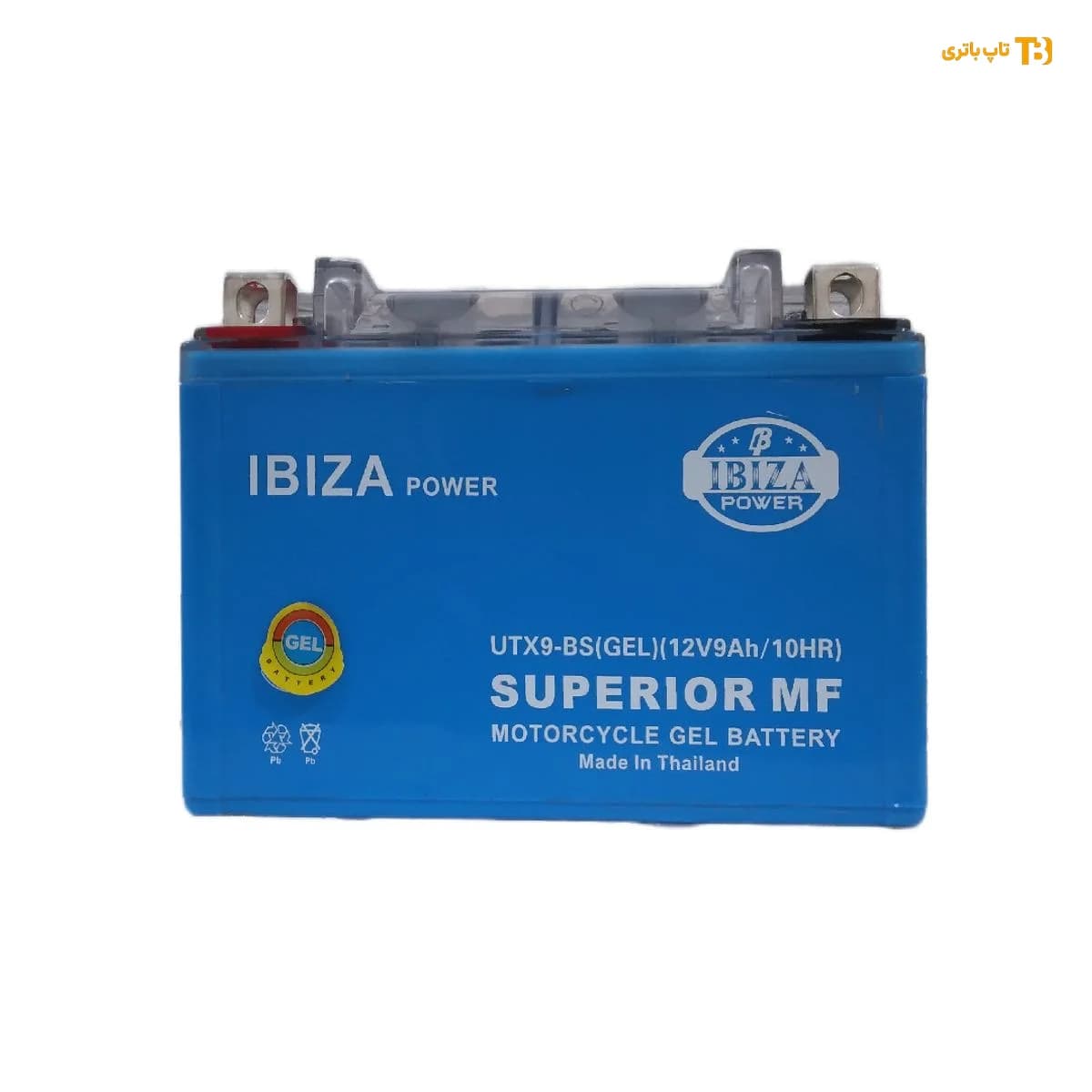 باتری موتورسیکلت ولتاژ 12 ولت شدت جریان 9 آمپر ایبیزا مدل UTX9-BS(GEL)