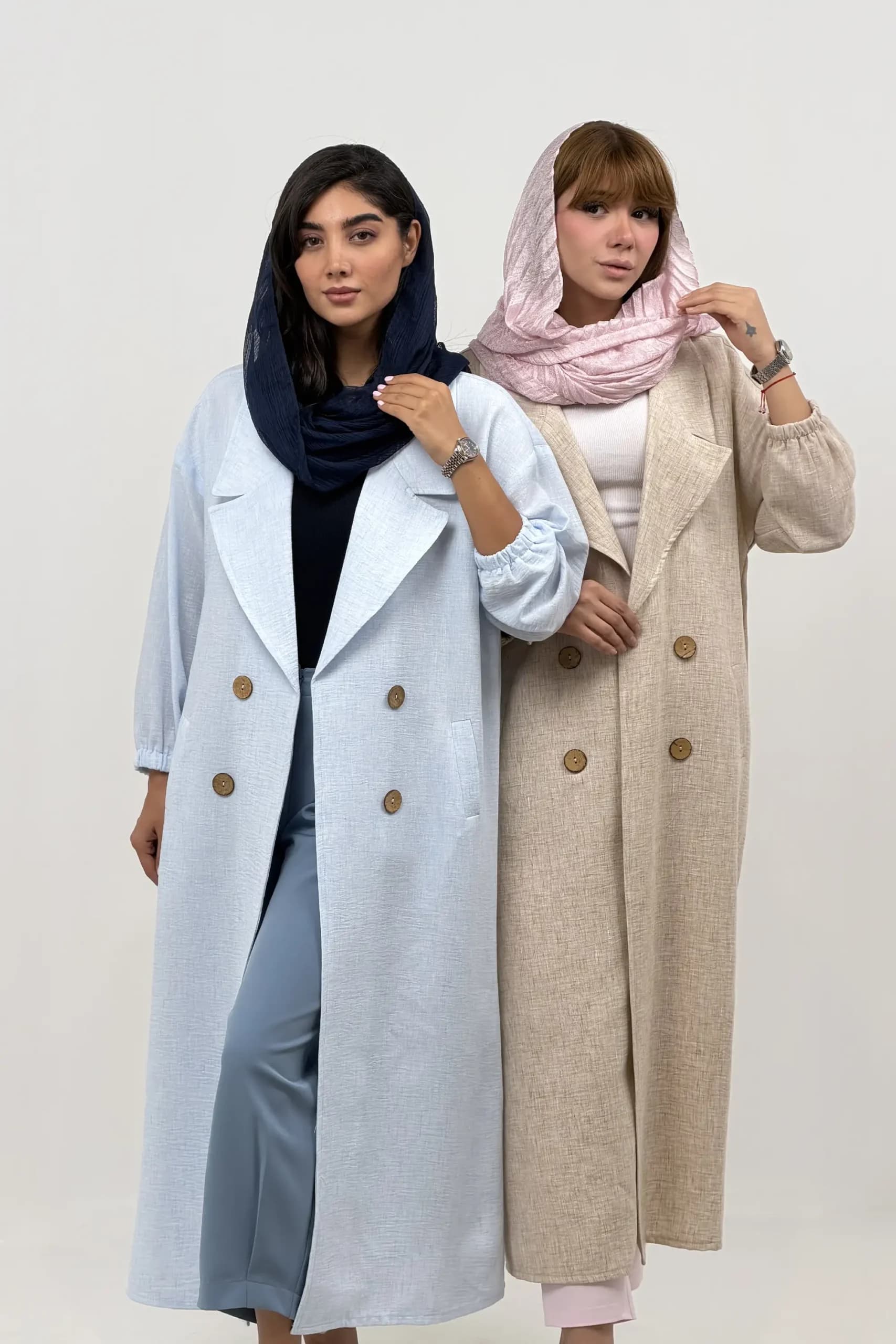 مانتو بلند داماسک آسو — تصویر ۸