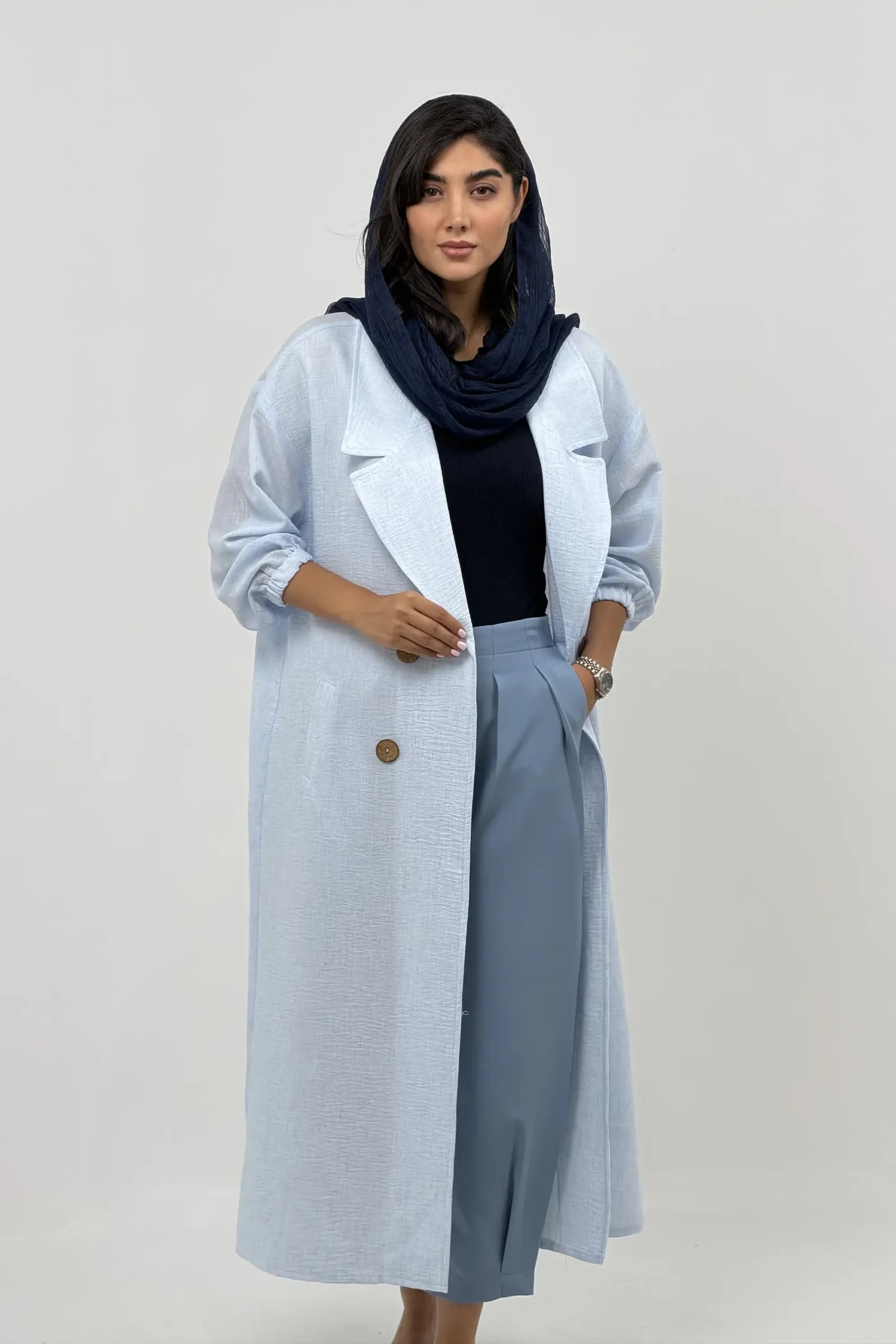 مانتو بلند داماسک آسو