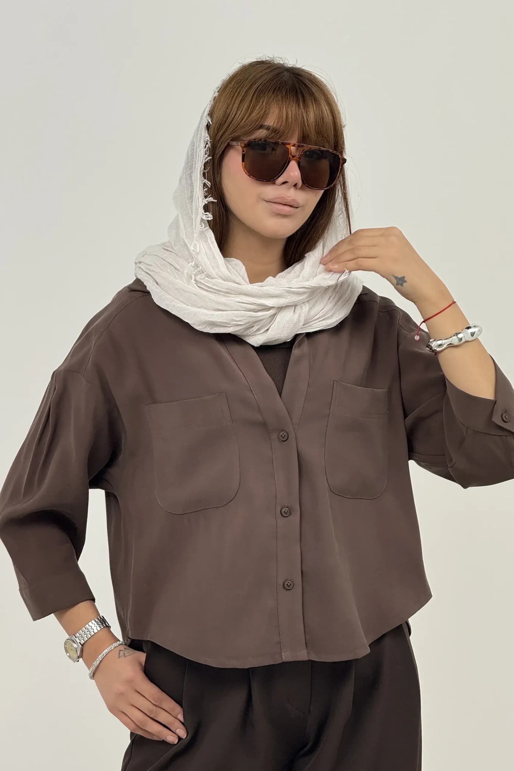 شومیز کجراه دو جیب تیدا — تصویر ۷