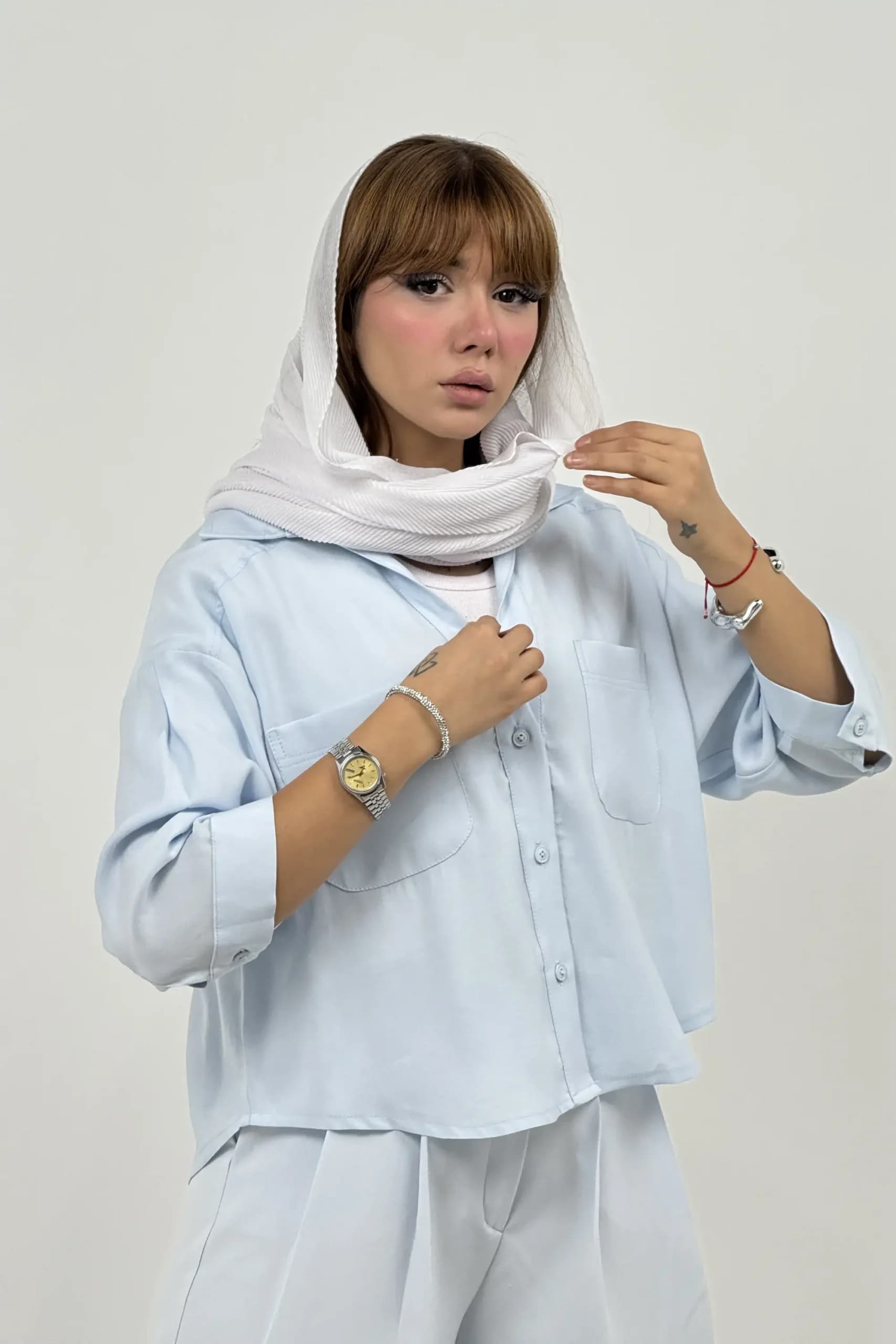 شومیز کجراه دو جیب تیدا — تصویر ۶