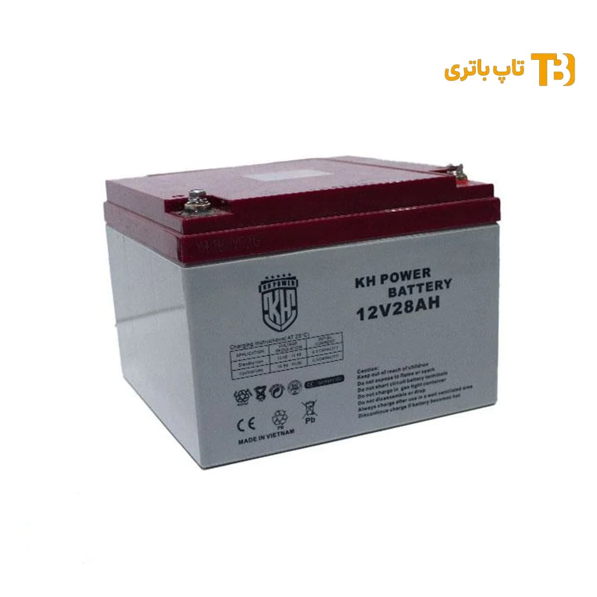 باتری UPS 12 ولت ولت 28 آمپرساعت کا اچ پاور مدل KH 12-28 — تصویر ۲