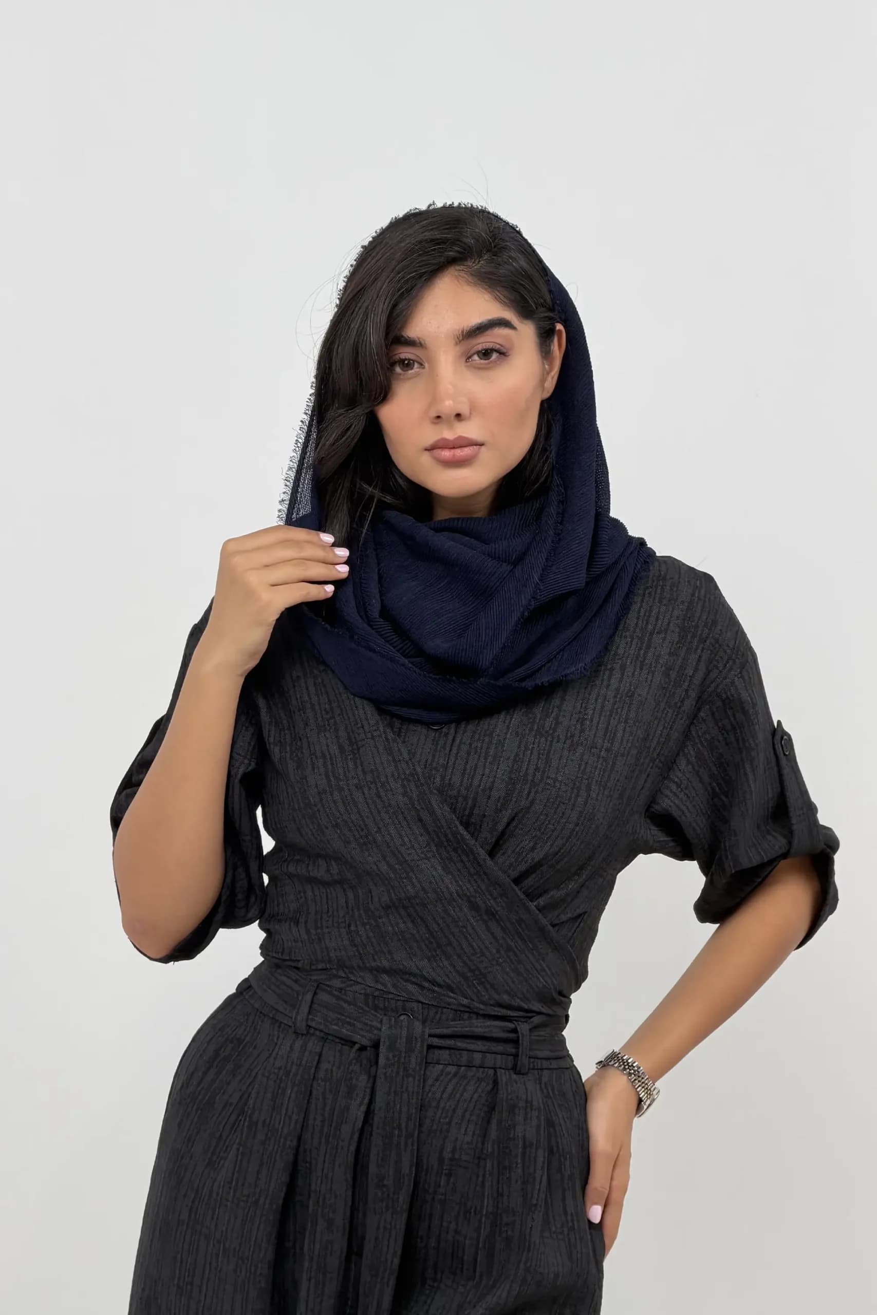 شومیز پرینت گره ای نیلوفر — تصویر ۸