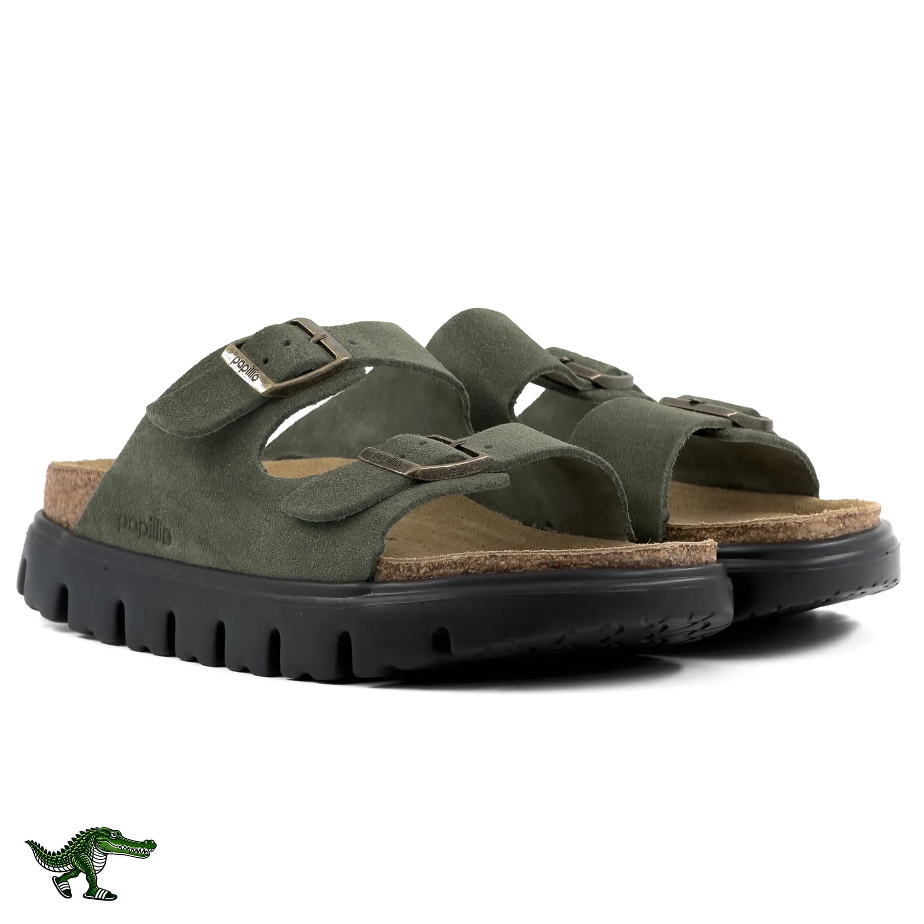 بیرکن استاک پاپیلیو آریزونا زیتونی زنانه | Birkenstock Papillio Arizona — تصویر ۶