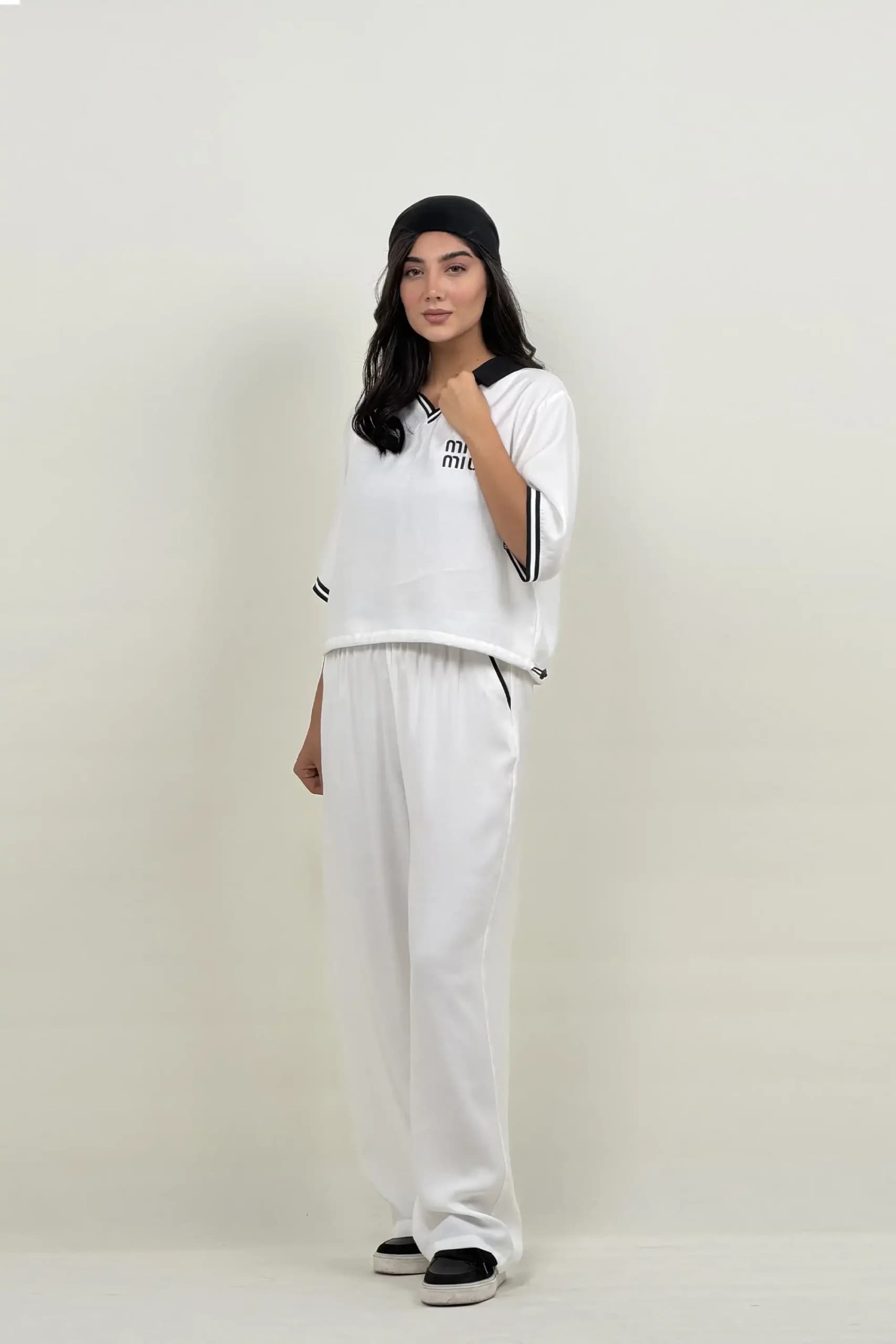 ست زنانه شومیز و شلوار اسپرت miu miu