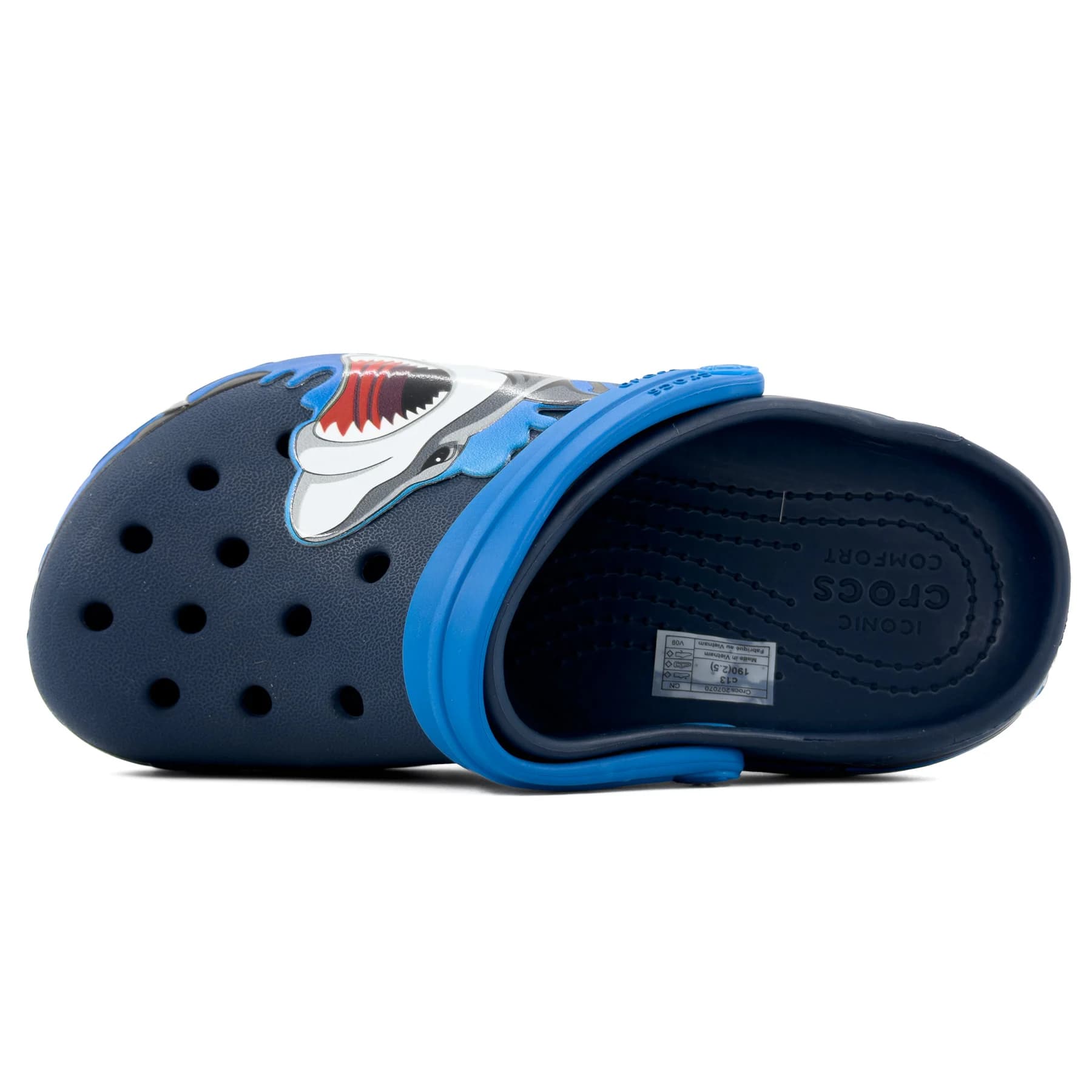 کراکس بچگانه طرح کوسه سرمهای آبی | Crocs Kids — تصویر ۵