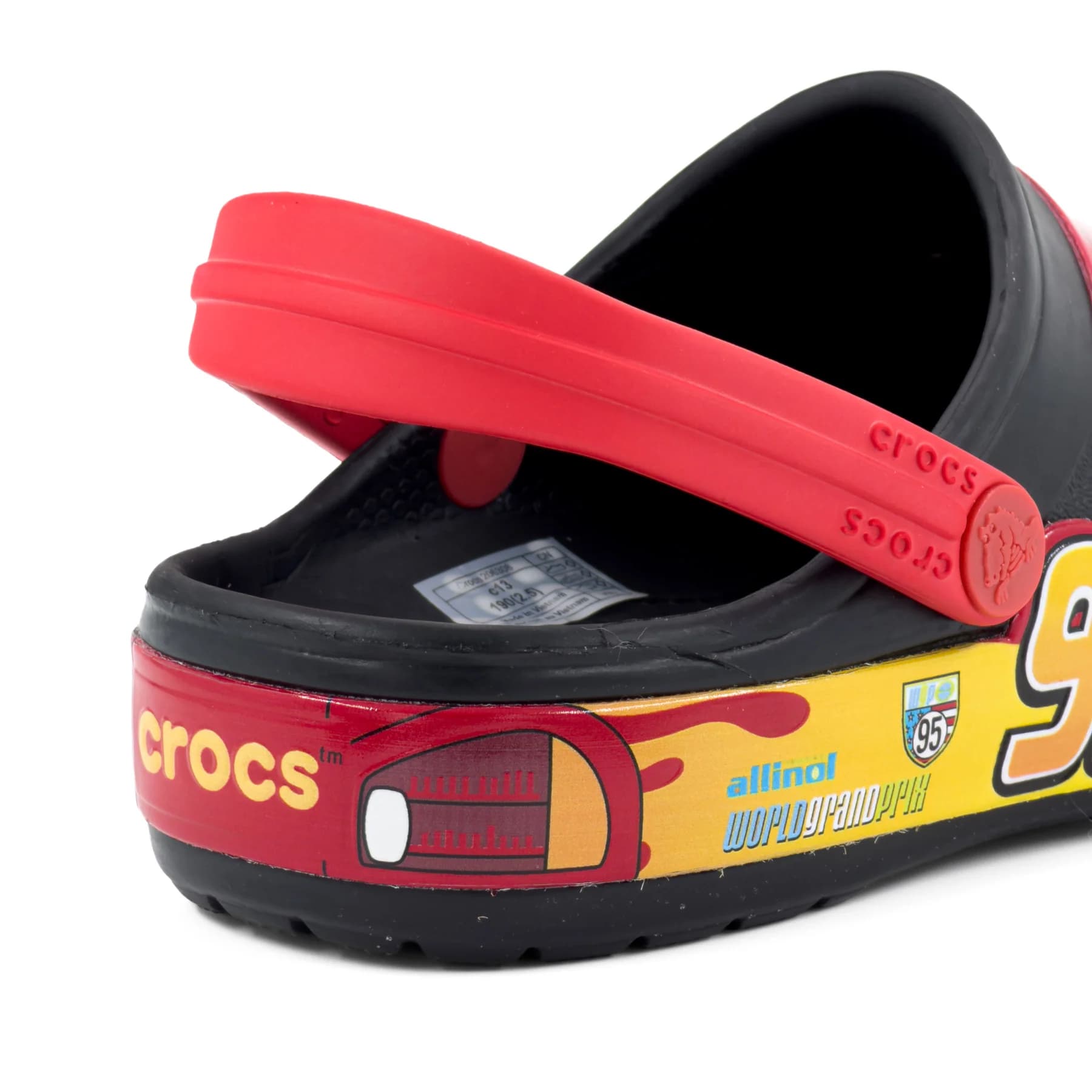 کراکس بچگانه مک‌کوئین مشکی قرمز اورجینال | Crocs — تصویر ۱۰