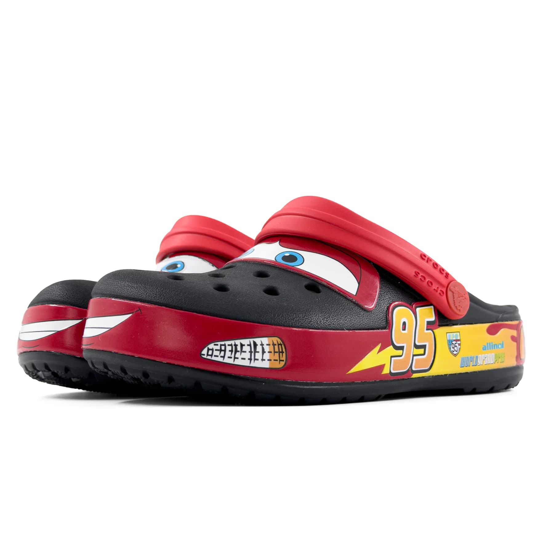 کراکس بچگانه مک‌کوئین مشکی قرمز اورجینال | Crocs — تصویر ۶