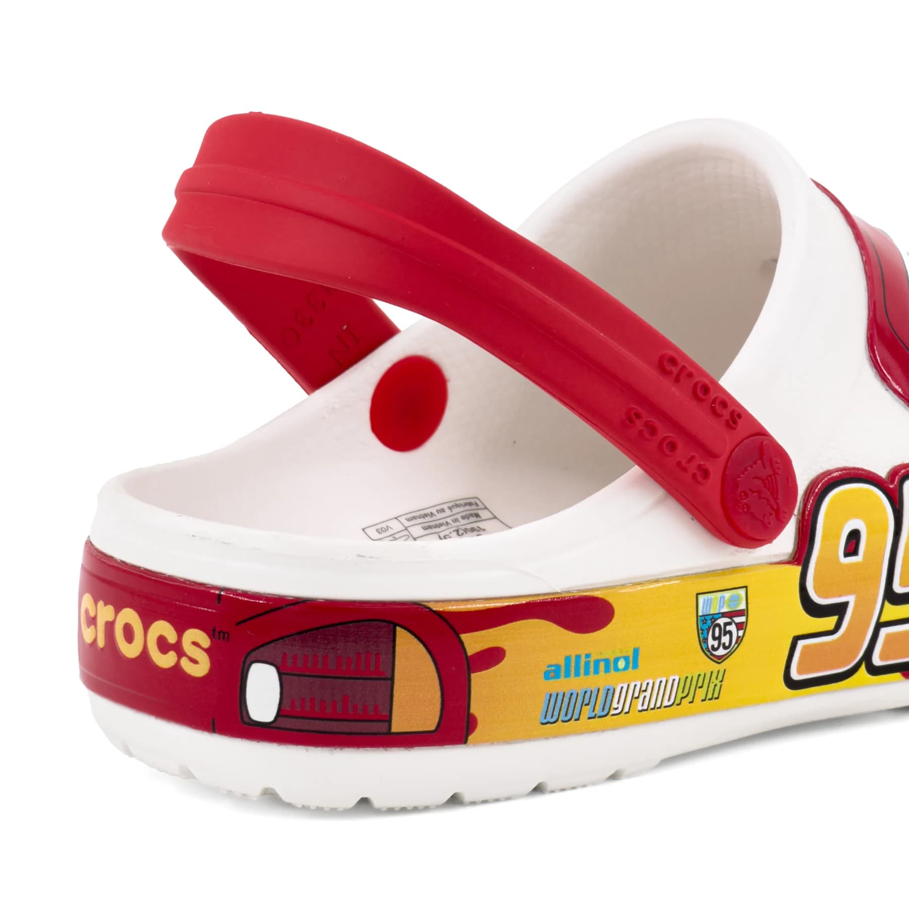 کراکس بچگانه مک‌کوئین سفید قرمز | Crocs Kids McQueen — تصویر ۹