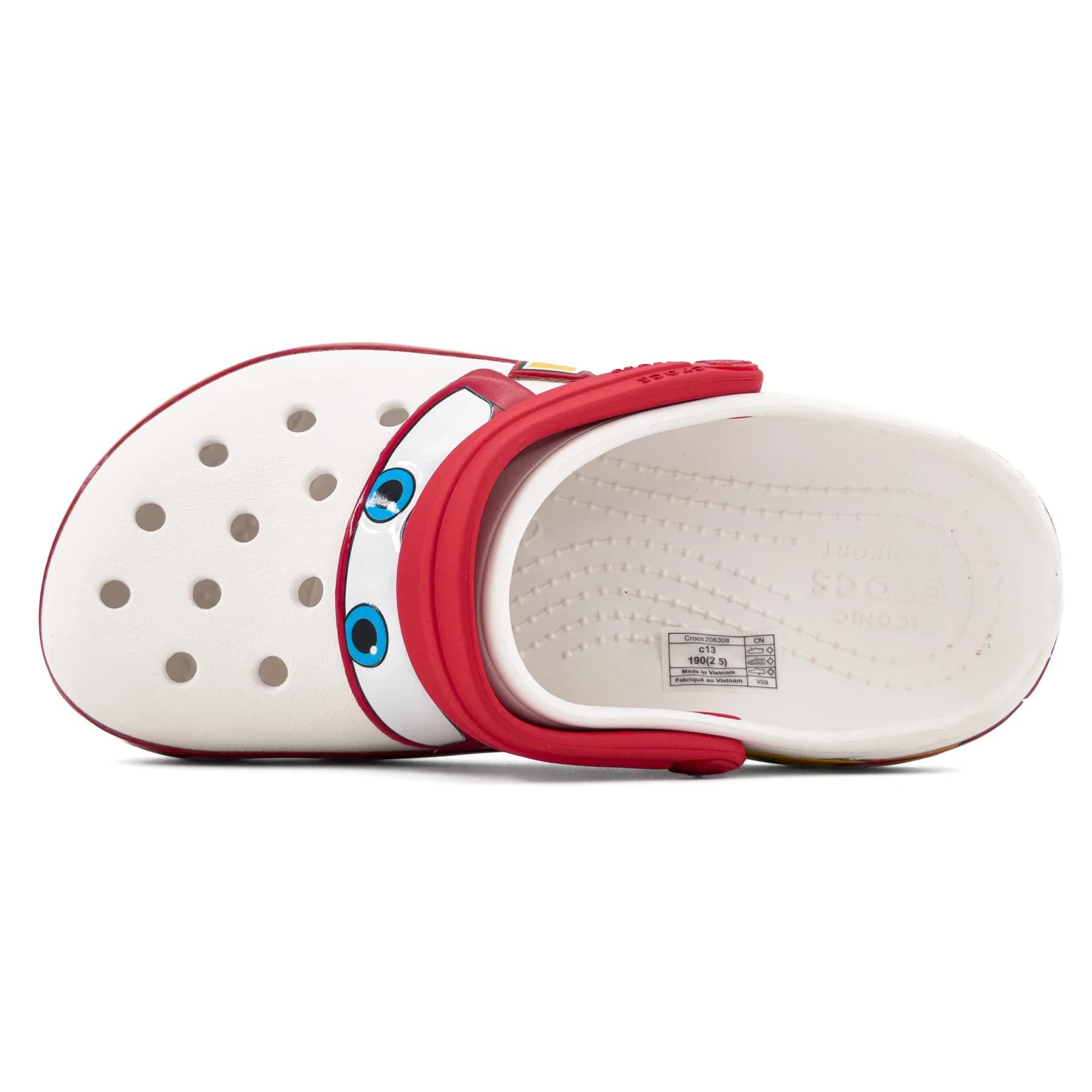 کراکس بچگانه مک‌کوئین سفید قرمز | Crocs Kids McQueen — تصویر ۲