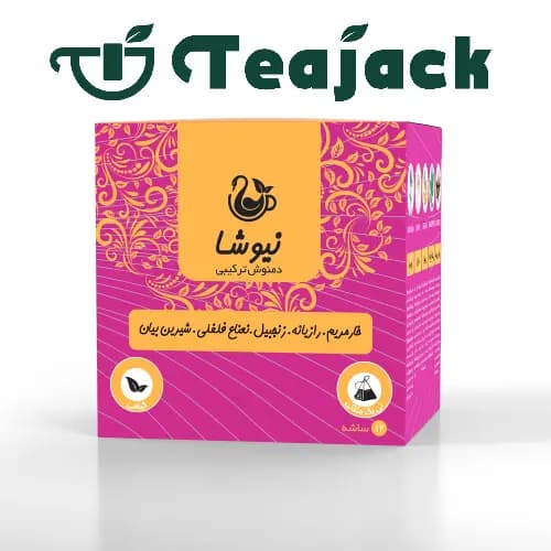 دمنوش خارمریم،رازیانه،زنجبیل،نعناع فلفلی و شیرین بیان نیوشا