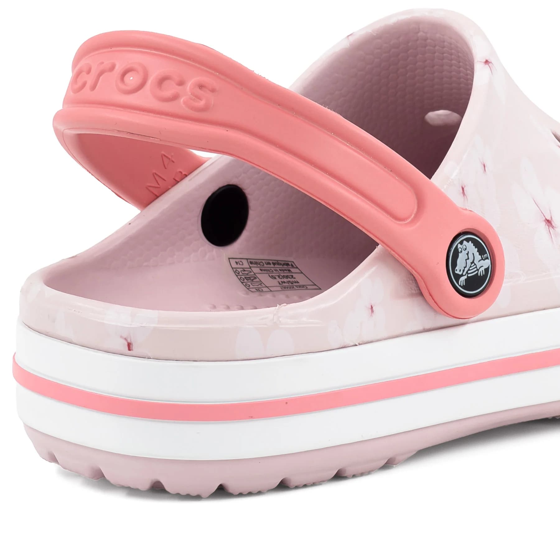 کراکس بایا بند زنانه صورتی گلدار | Crocs Bayaband — تصویر ۹