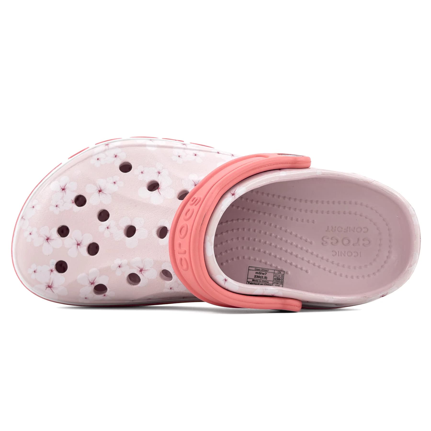 کراکس بایا بند زنانه صورتی گلدار | Crocs Bayaband — تصویر ۶