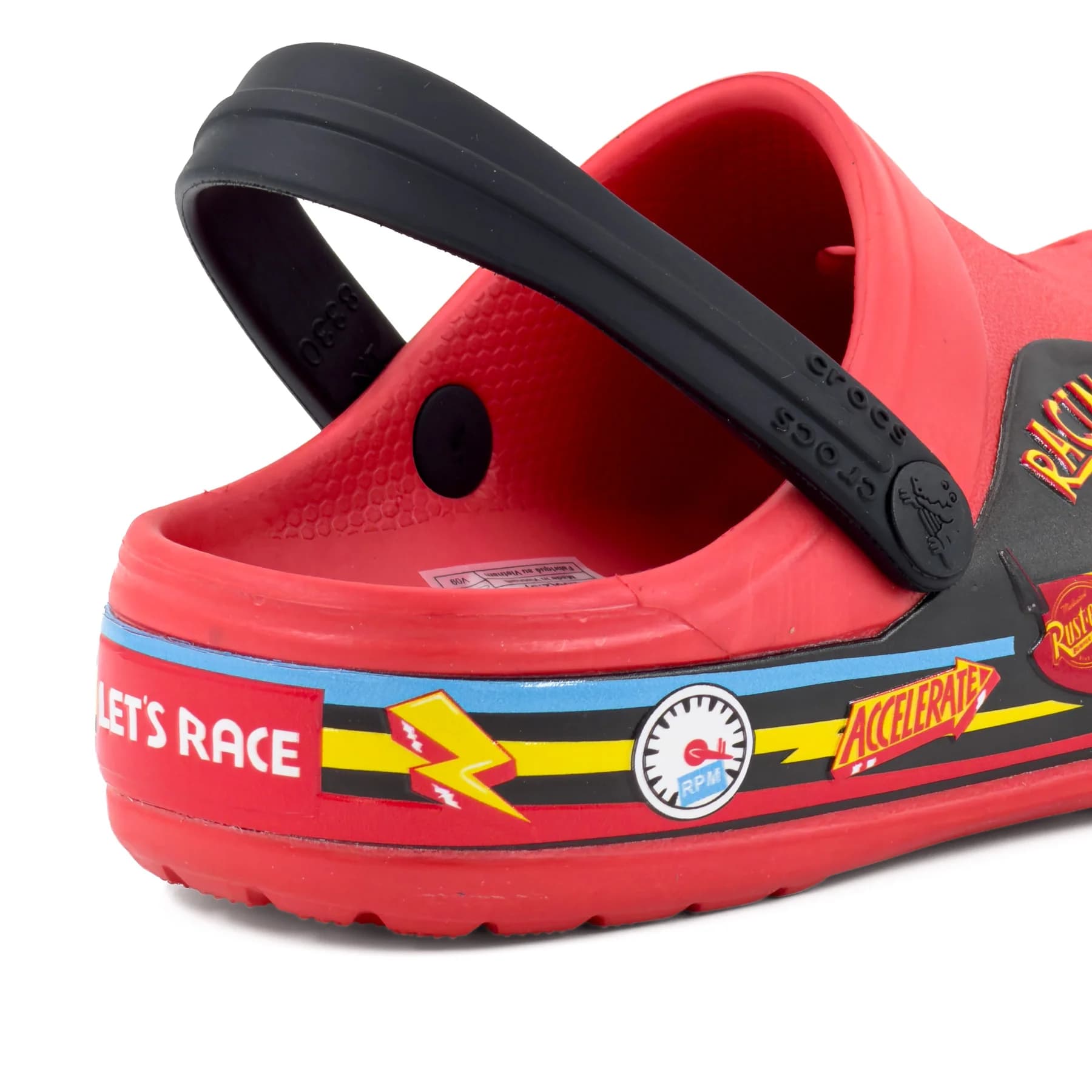 کراکس بچگانه مک‌کوئین قرمز مشکی | Crocs Kids McQueen — تصویر ۸