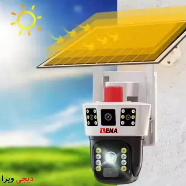 دوربین دولنز خورشیدی پروژکتوردار سیمکارتی SLP2 LENA — تصویر ۳