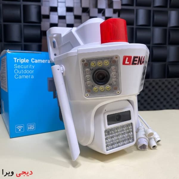 دوربین سه لنزه چرخشی پروژکتوردار سیمکارتی C3 LENA — تصویر ۲