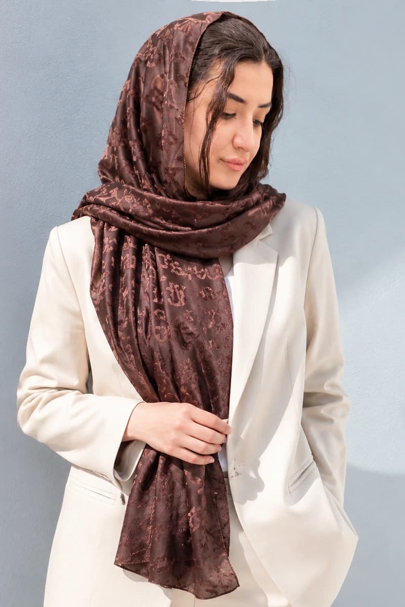 شال حریر زنانه سبک مدل ویانا — تصویر ۷