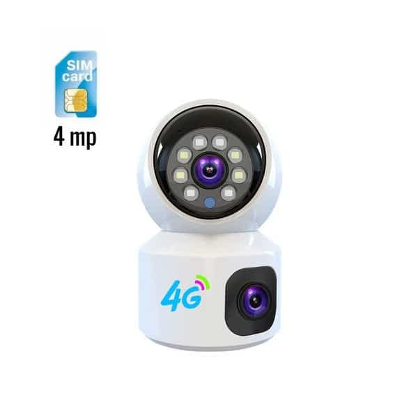 دوربین بی بی کم کودک و سالمند سیمکارت خور چرخشی دو لنز 4G