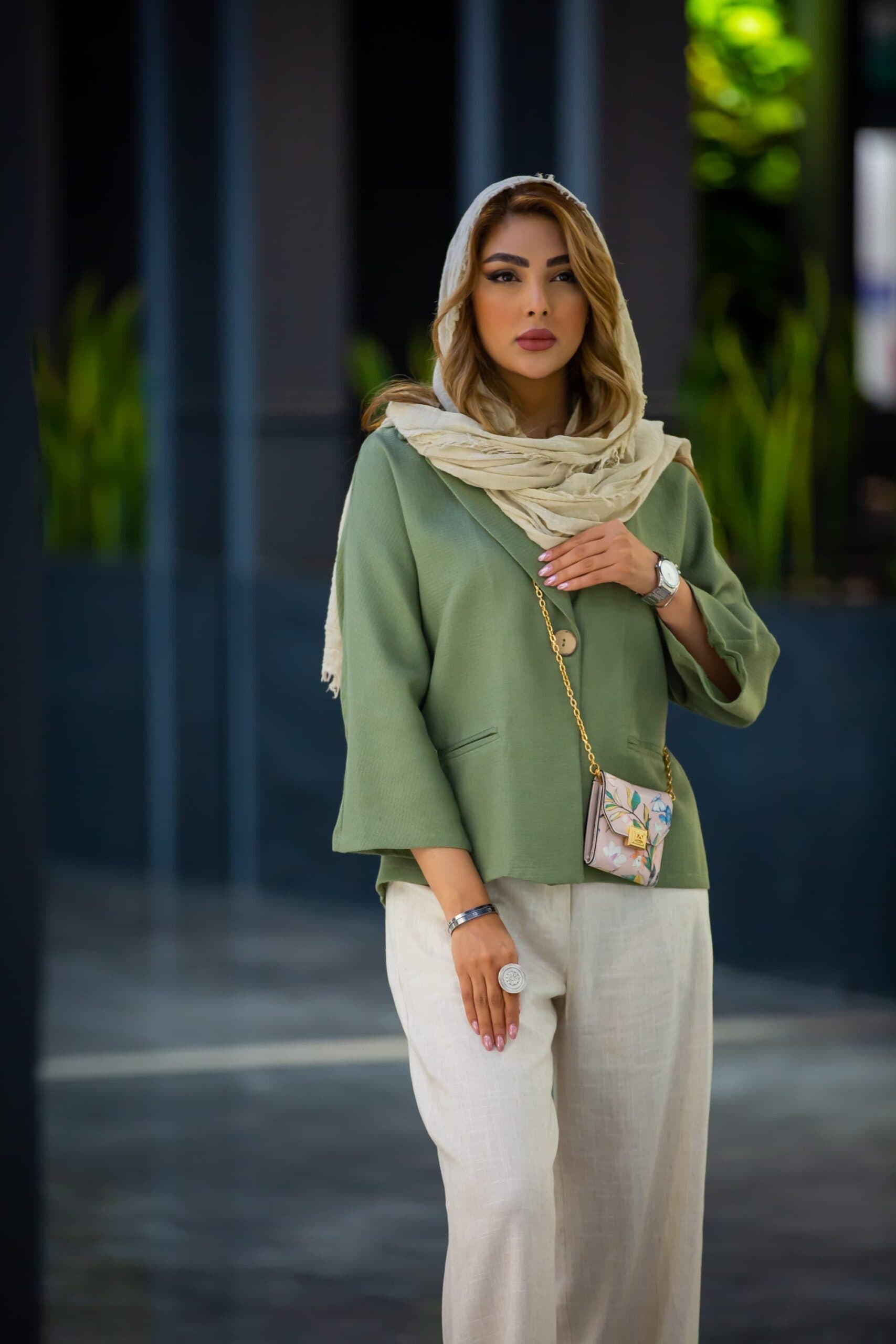 کت لنین زنانه جیب فیلتاب سارا