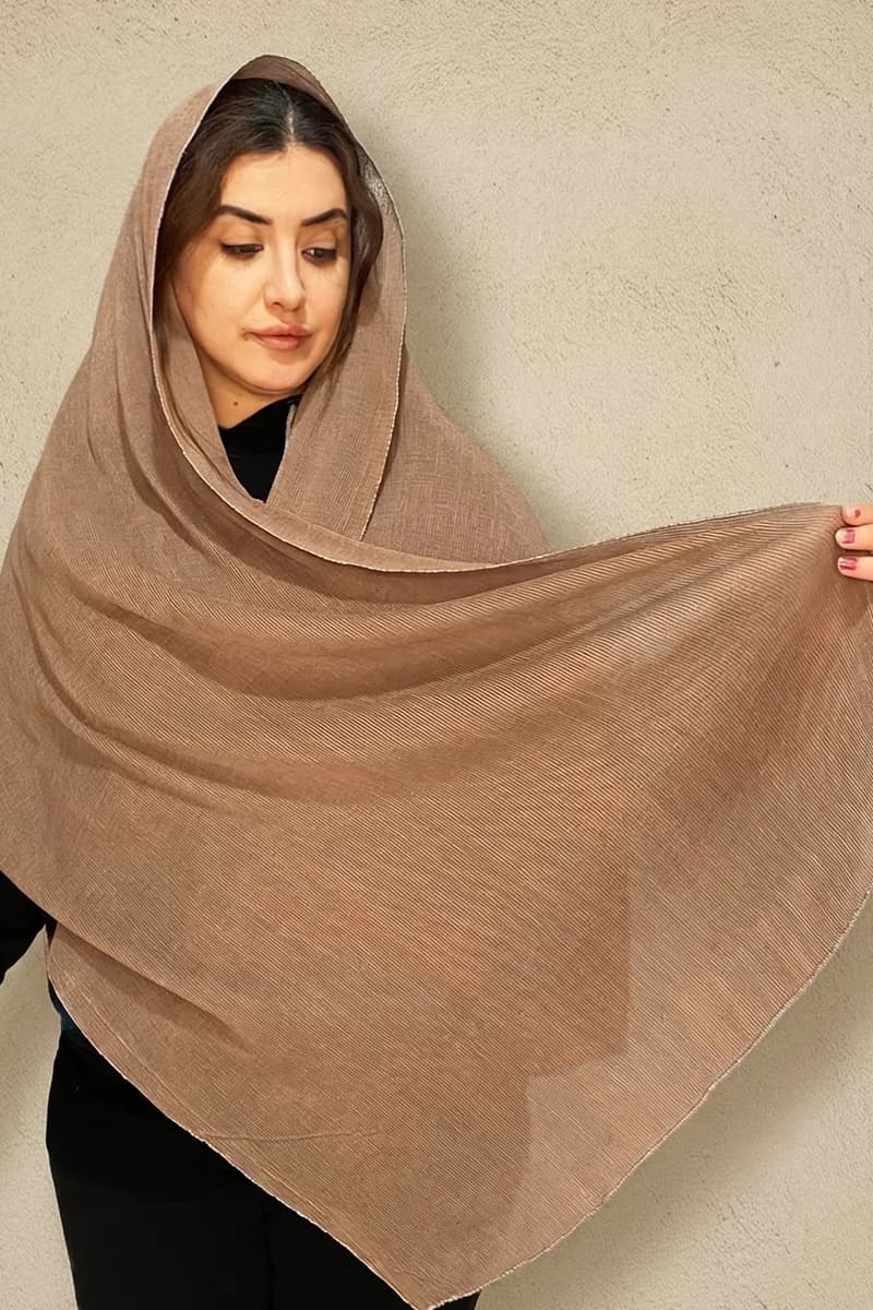 شال نخی پلیسه دور سیمی — تصویر ۲