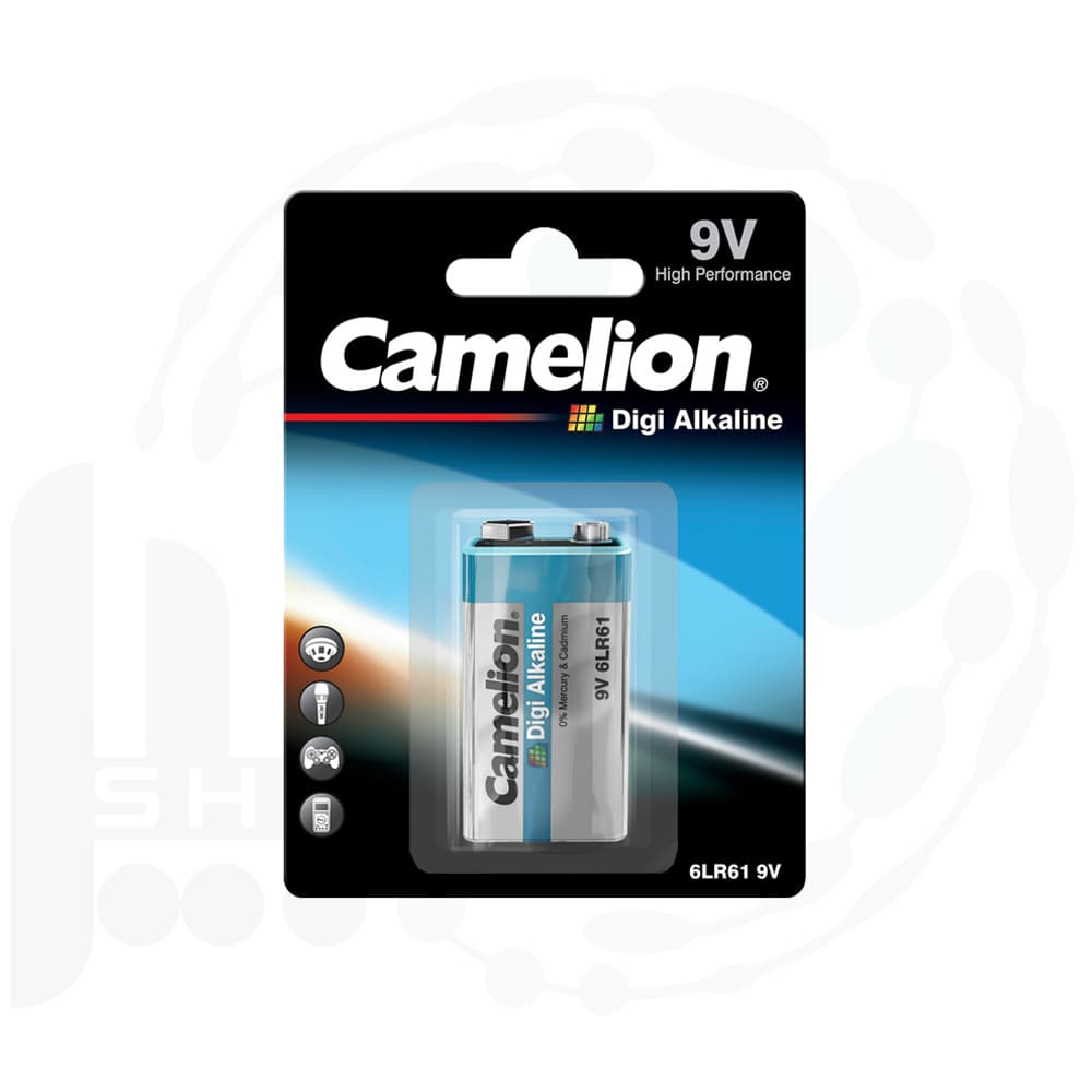 باتری کتابی 9 ولت دیجی آلکالاین Camelion مدل 6LF22-BP1DG