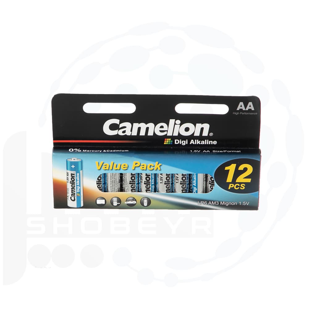 باتری قلمی دیجی آلکالاین کملیون 12تایی مدل LR6-HP12DG — تصویر ۲