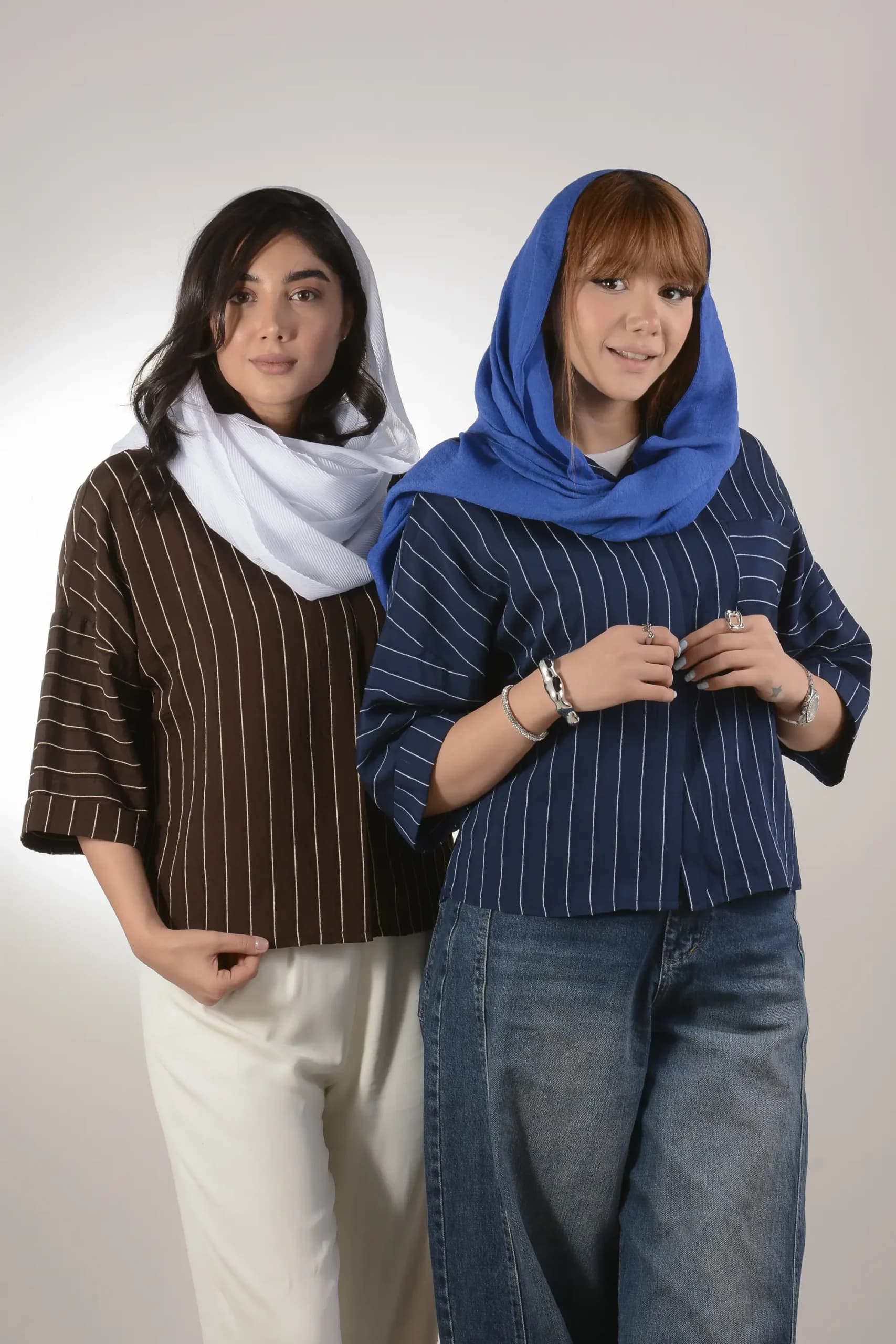 شومیز باکسی NR دکمه مخفی — تصویر ۹