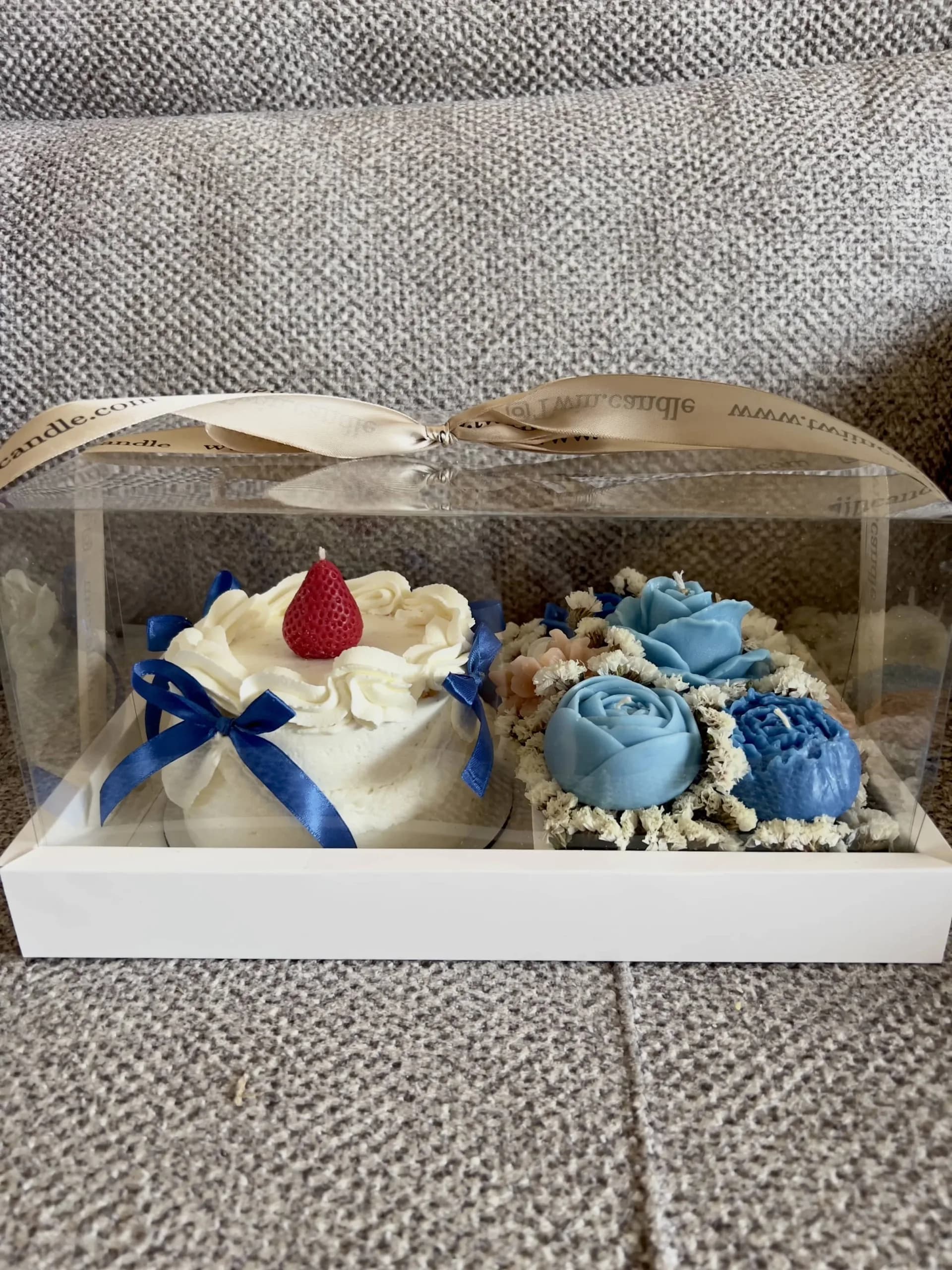 باکس blue شمع گل و کیک طلقی — تصویر ۵