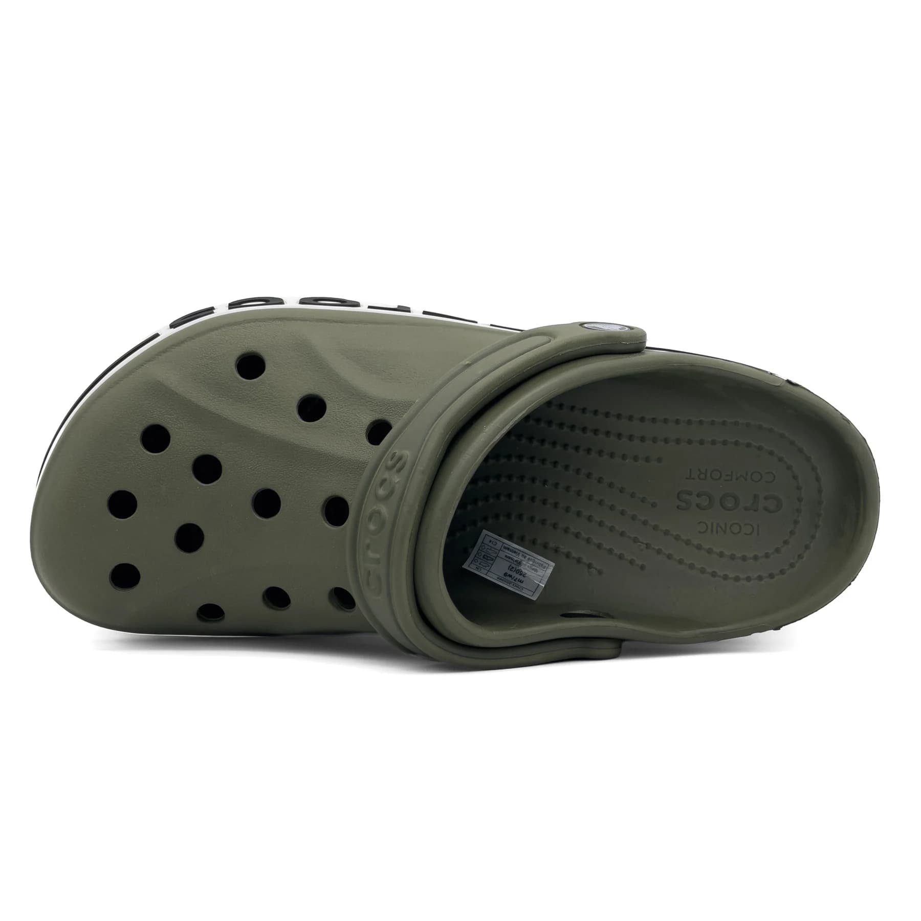 کراکس بایابند سبز زیتونی سفید اورجینال | Crocs Bayaband — تصویر ۳