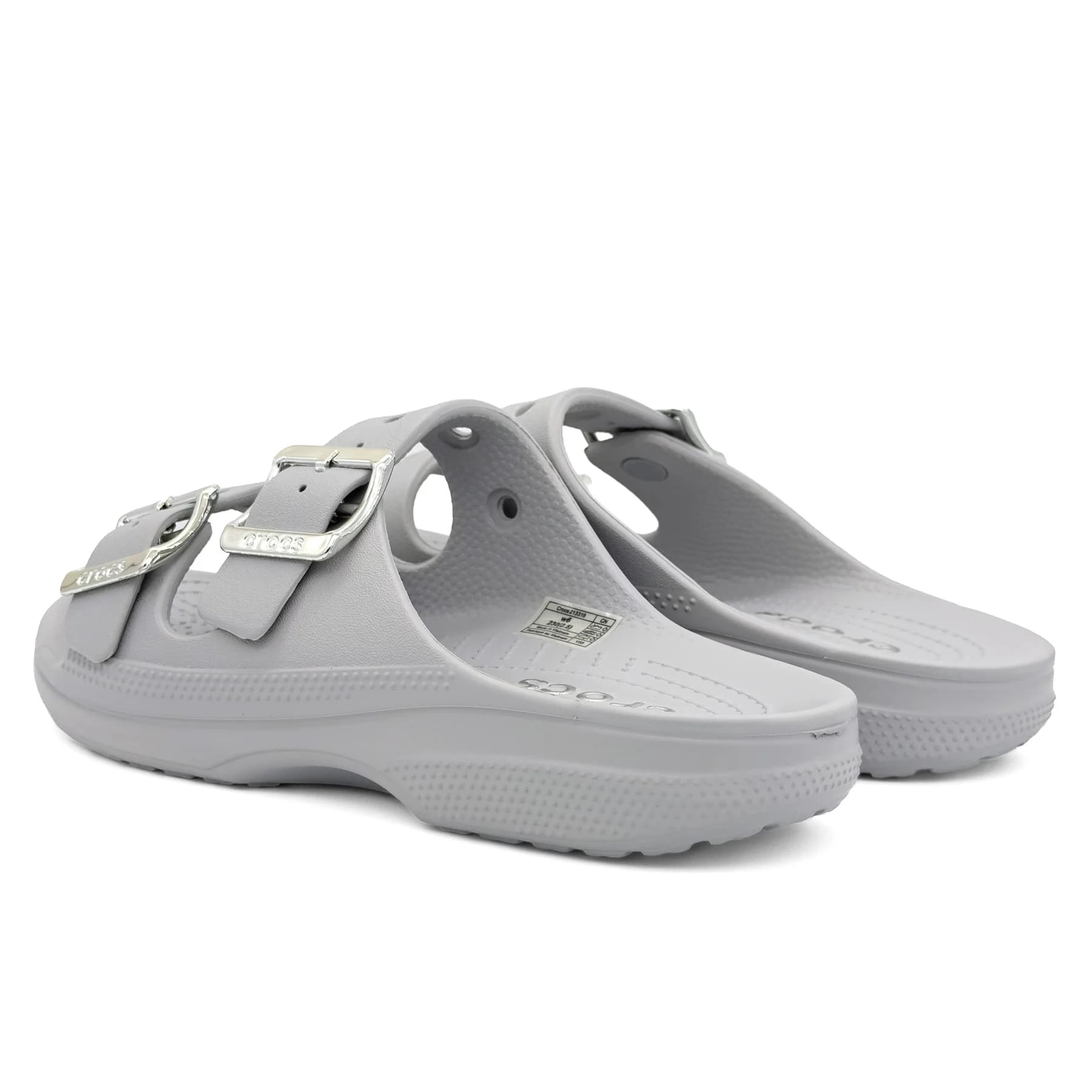 صندل کراکس باکل طوسی نقره‌ای زنانه | Crocs Buckle Sandal — تصویر ۶