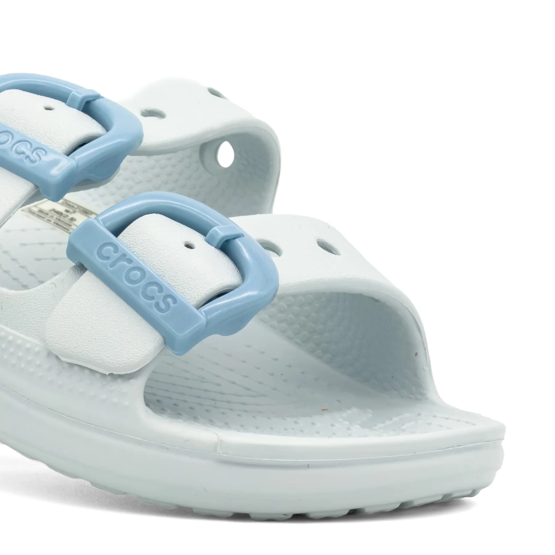 صندل کراکس باکل سفید آبی زنانه | Crocs Buckle Sandal — تصویر ۵