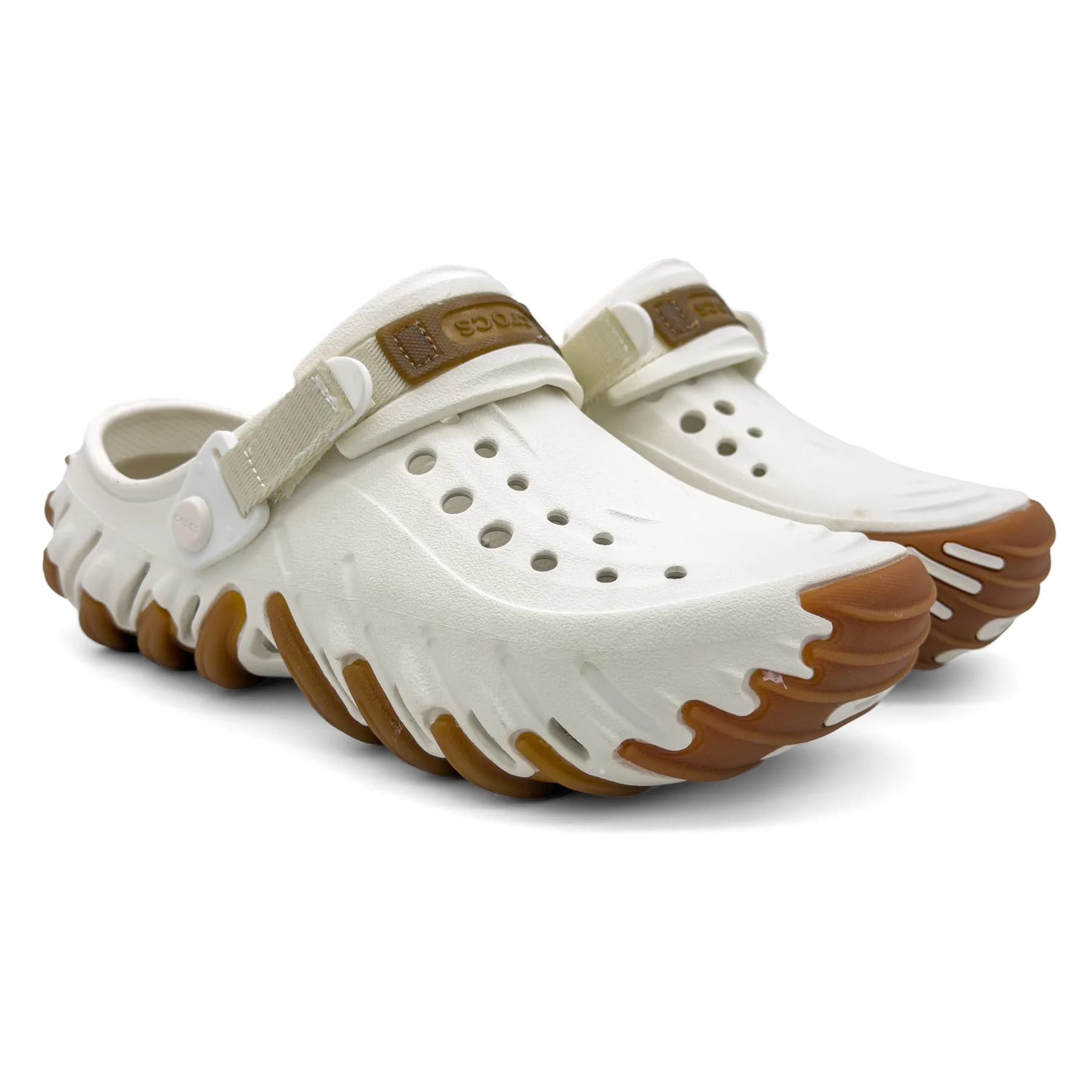 کراکس اکو کلاگ سفید قهوه‌ای زنانه و مردانه | Crocs Echo Clog — تصویر ۲