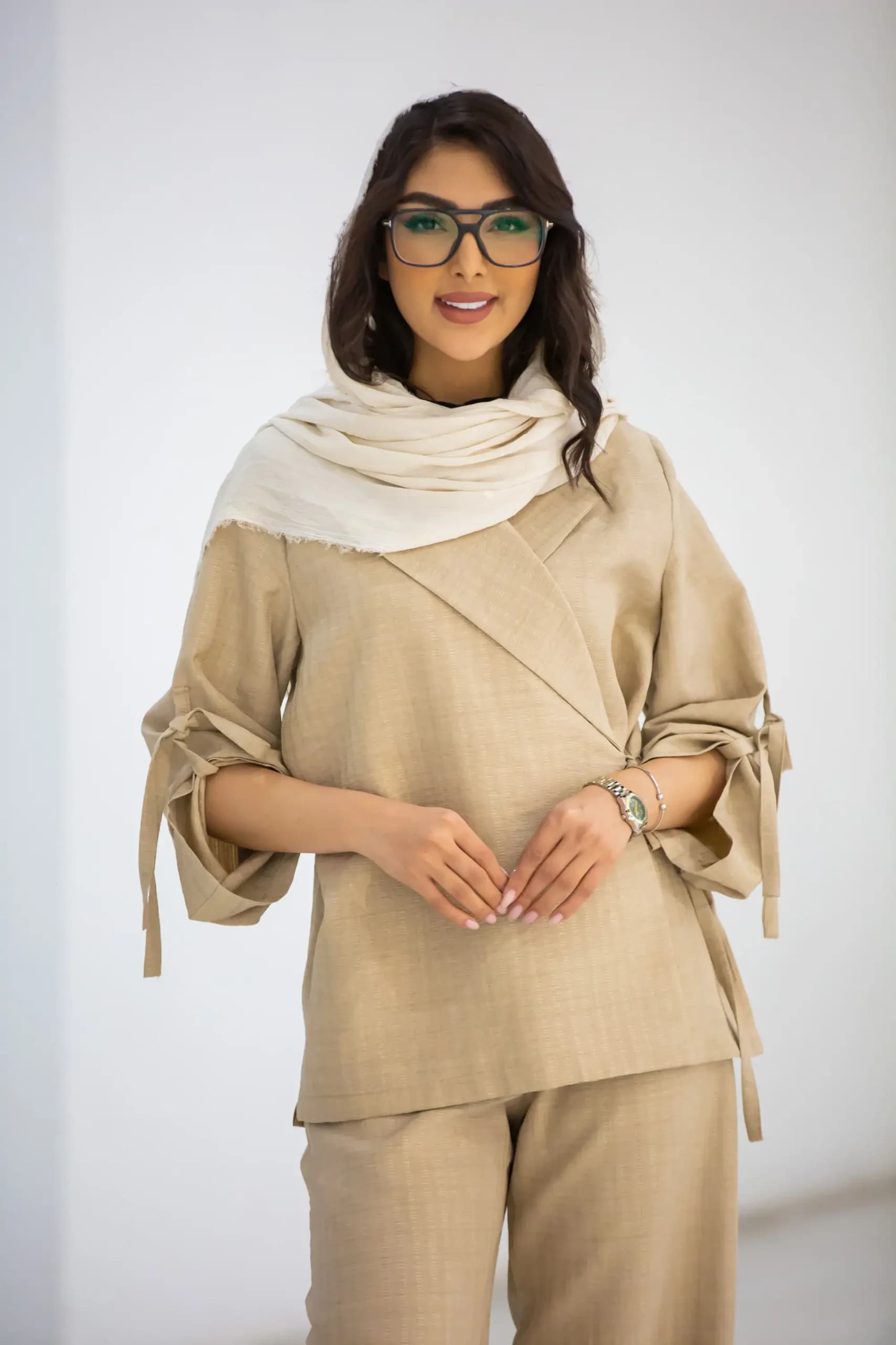 کت زنانه استریپ بغل بندی — تصویر ۴