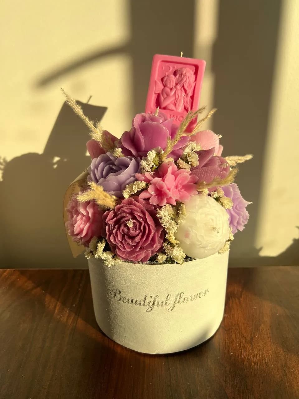 باکس شمع گل flora روز مادر