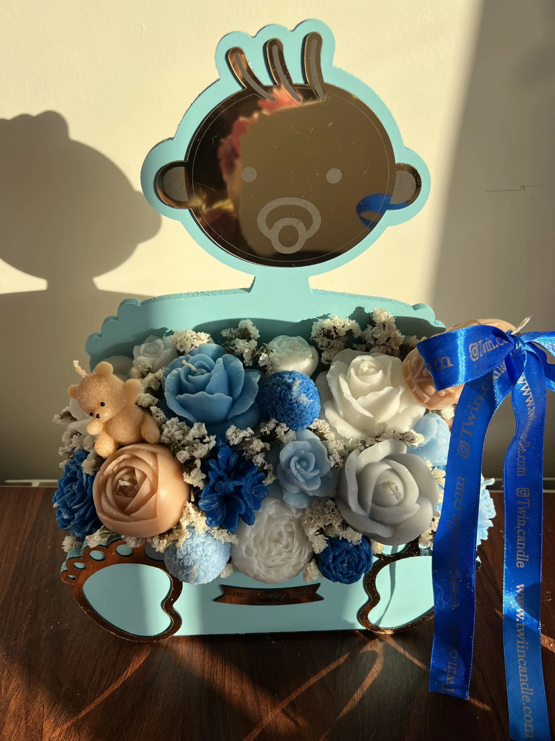 باکس شمع گل blue baby boy — تصویر ۲