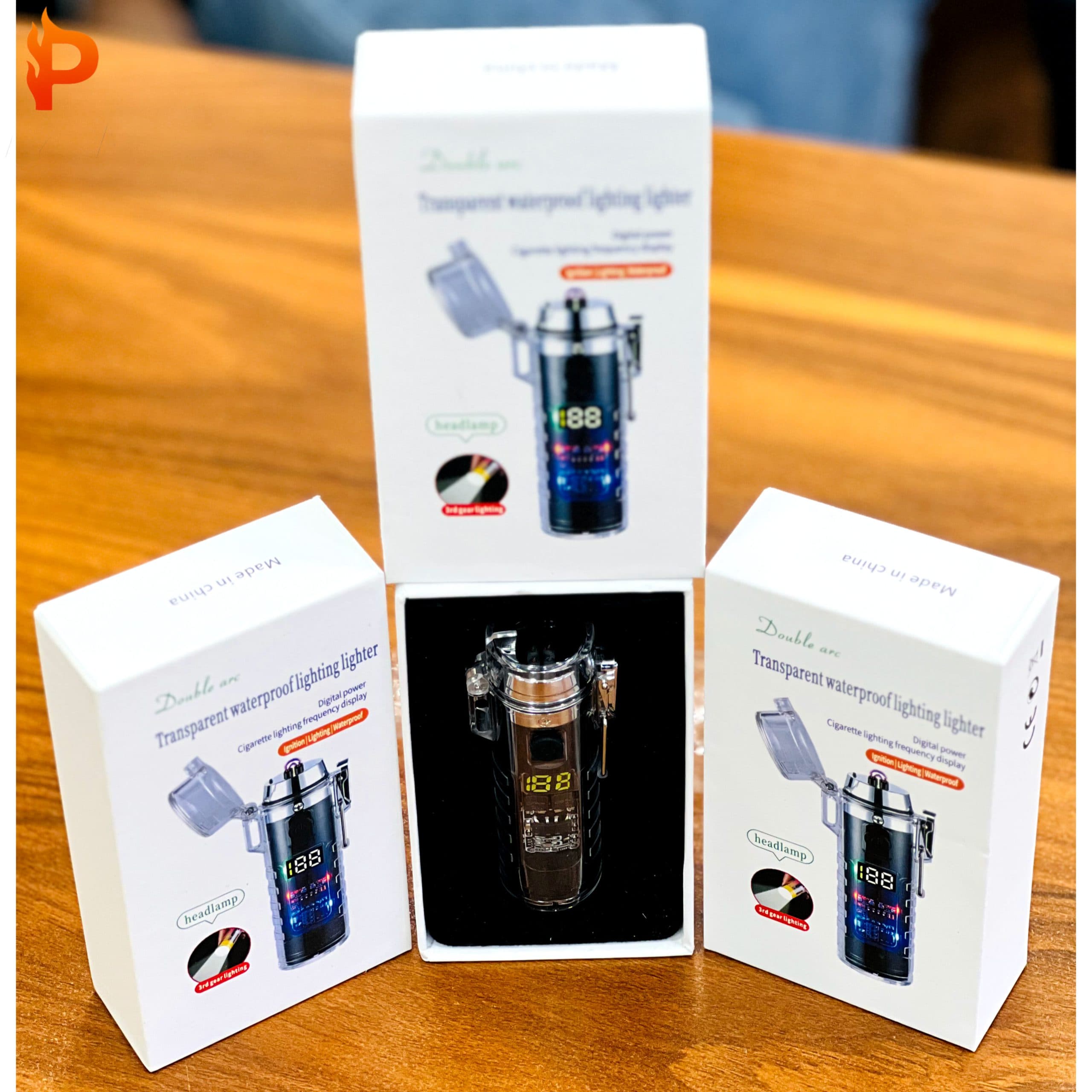 فندک الکتریکی پلاسمایی و چراغ قوه شارژی مدل HB-256 — تصویر ۴